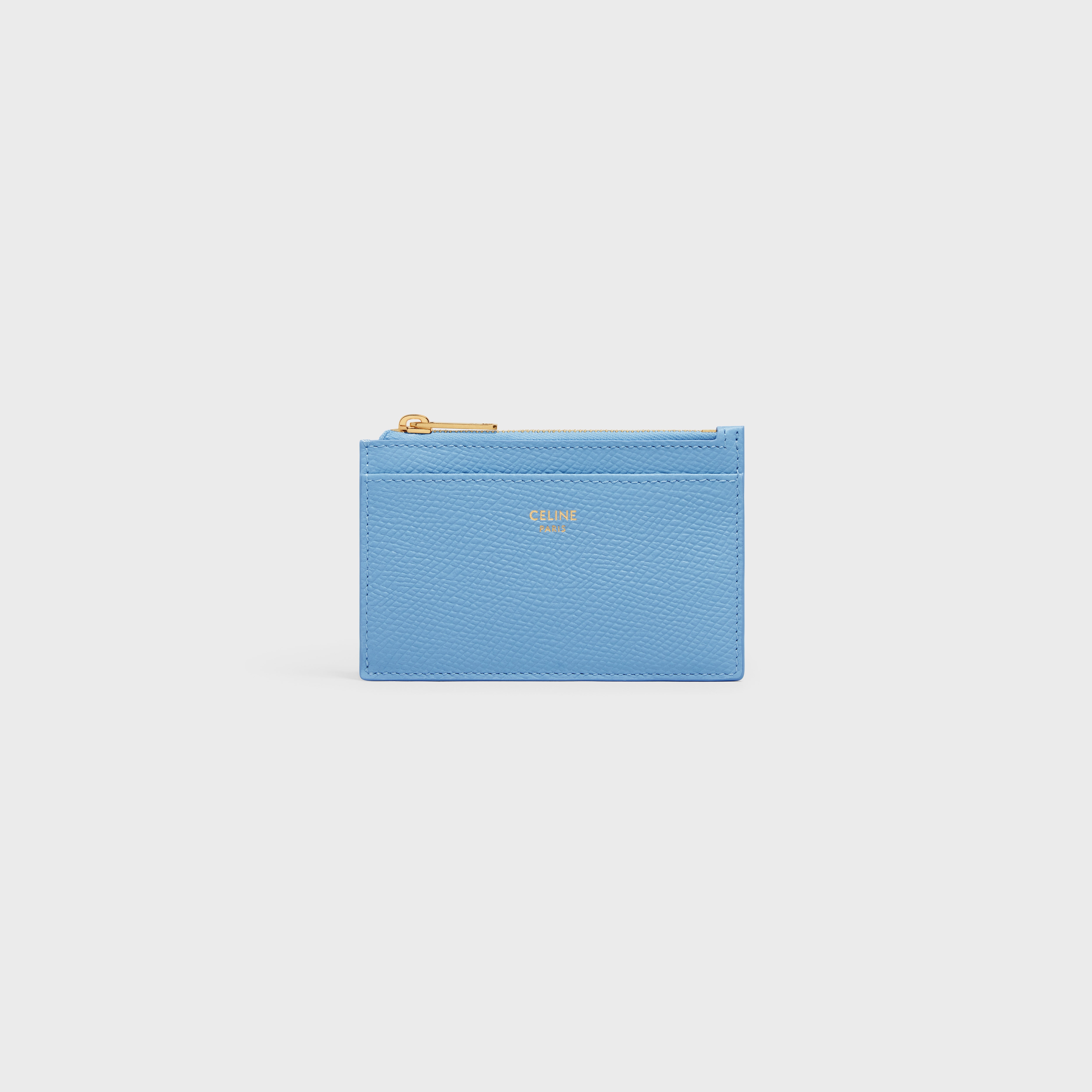 Zipped Card Holder in Grained Calfskin - 1