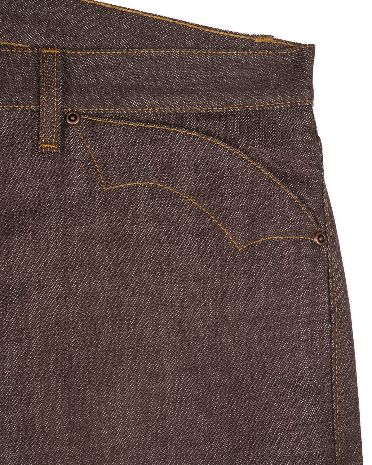 Type 00 14.5oz Selvedge Denim Pant - Brown - 10