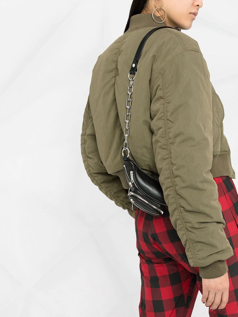 cropped logo-patch bomber jacket - 3