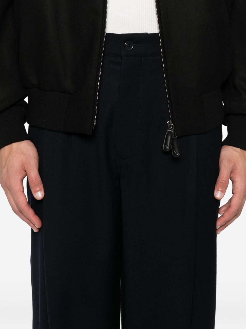 pleated virgin wool trousers - 5