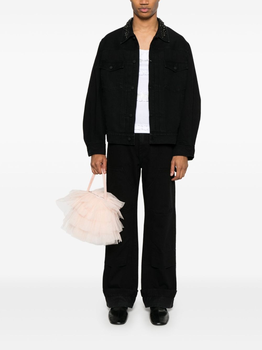 embellished workwear jeans - 2