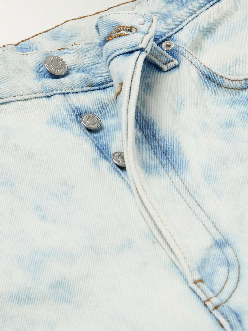 Wide-Leg Bleached Jeans 3