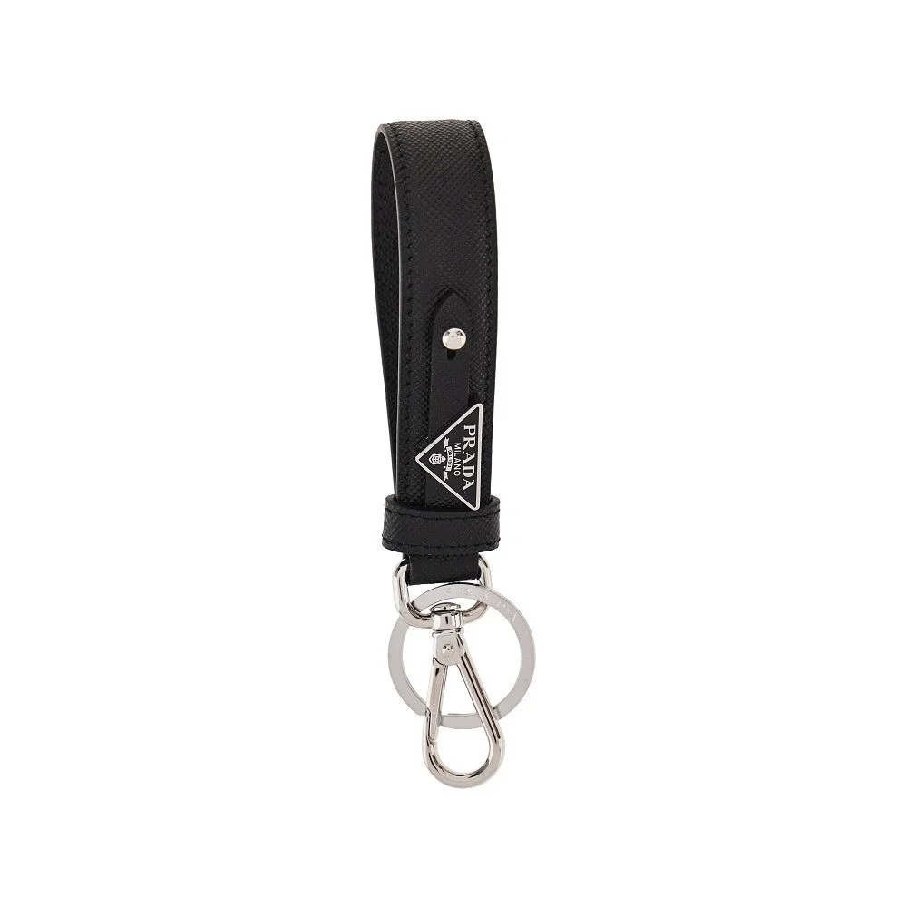 Prada Saffiano Leather Key-holder Black Men - 1