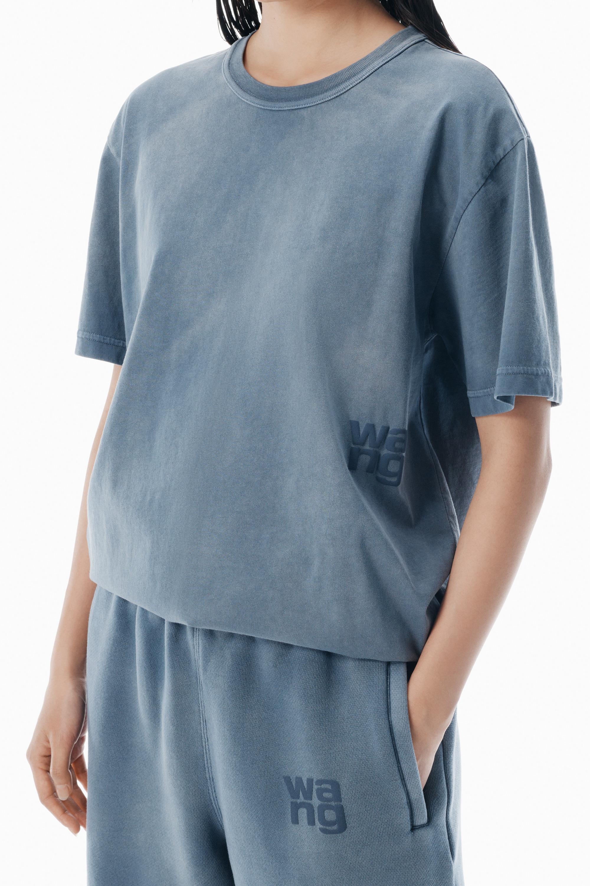 Blue Cotton-Jersey Logo Tee - 2