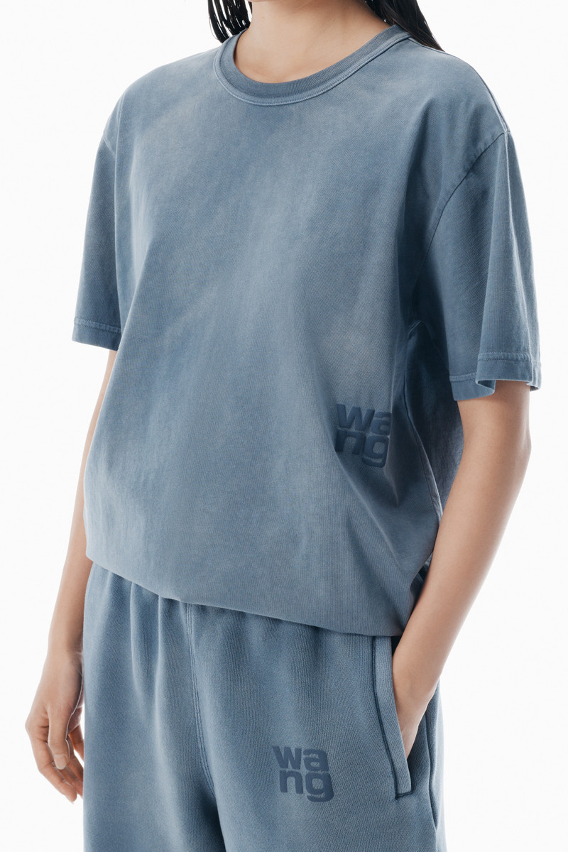 Blue Cotton-Jersey Logo Tee 2