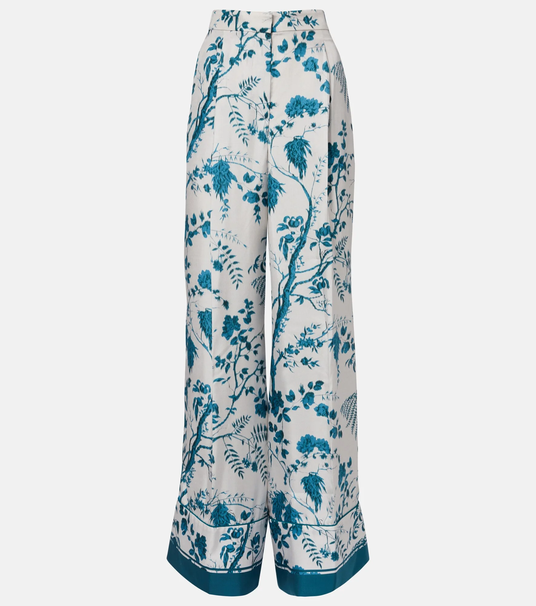 Floral silk pajama pants - 1