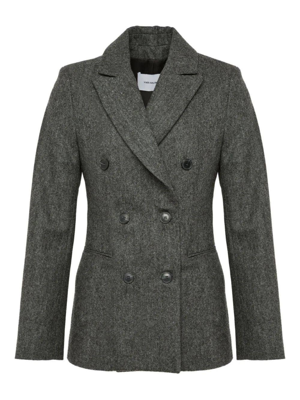 double-breasted fitted jacket - 1