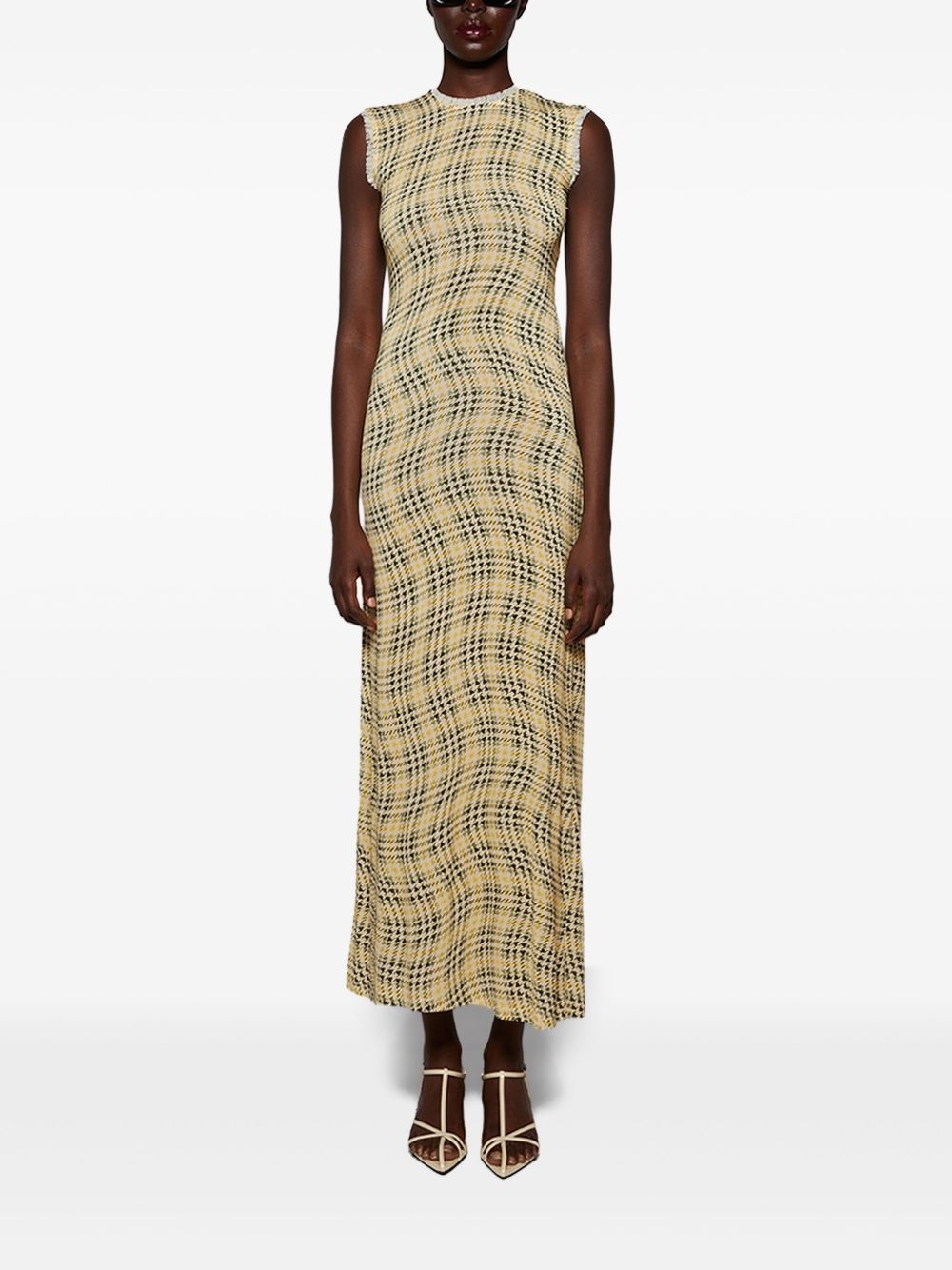 tartan-check maxi dress - 3