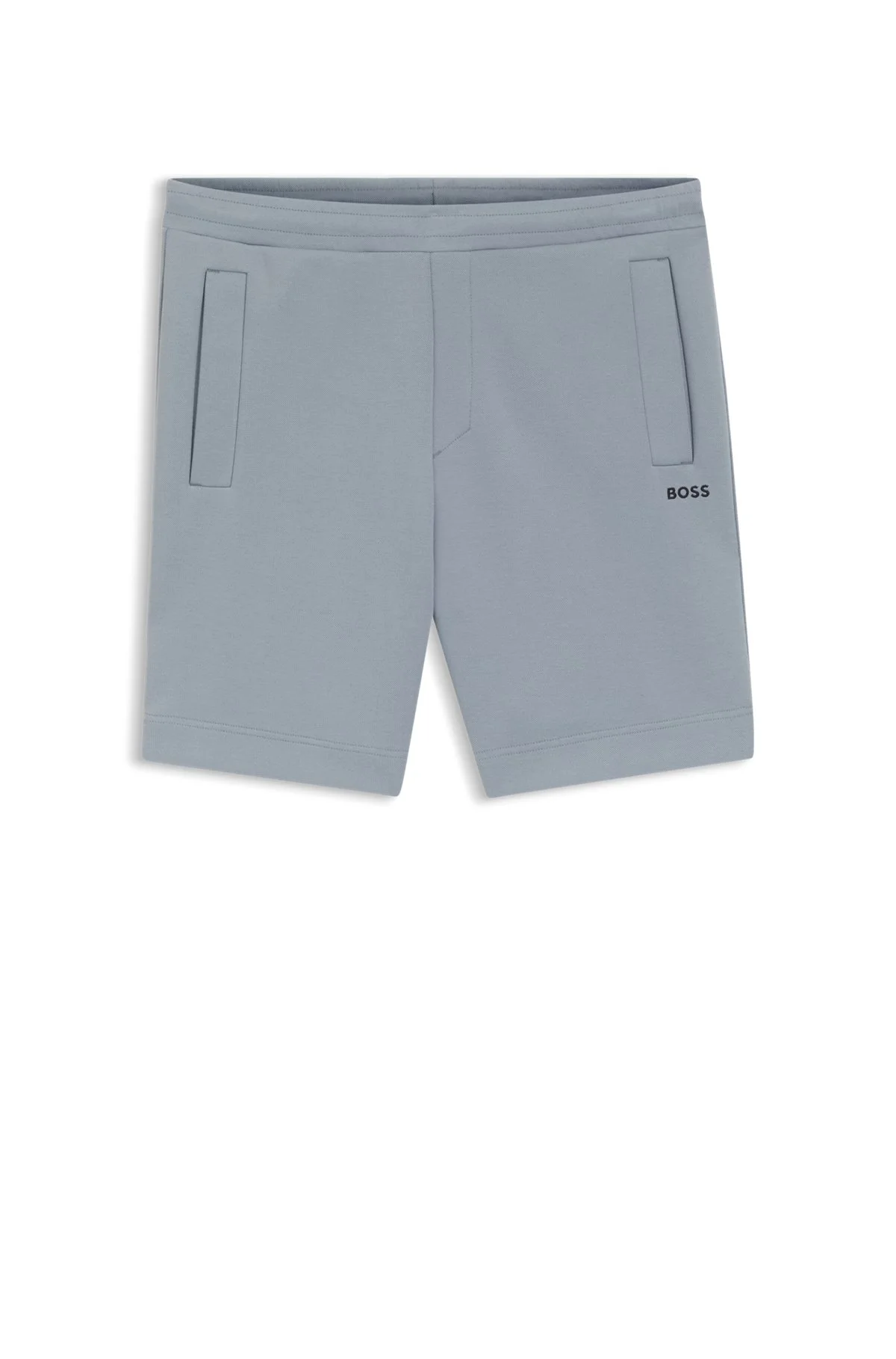 LOGO-EMBROIDERED SHORTS IN COTTON-BLEND PIQUE JERSEY - 1