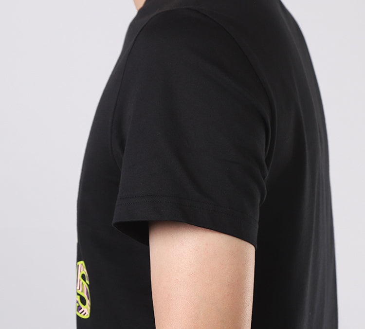 adidas Apac Smr Bos Round-neck Sports Short-sleeve Tee Men Black GK1703 - 5