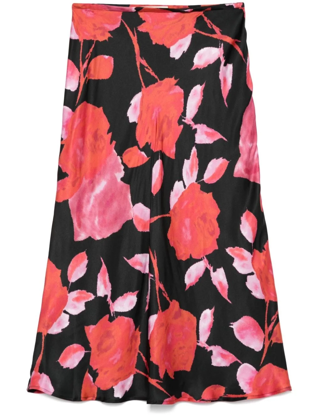 floral-print midi skirt - 1