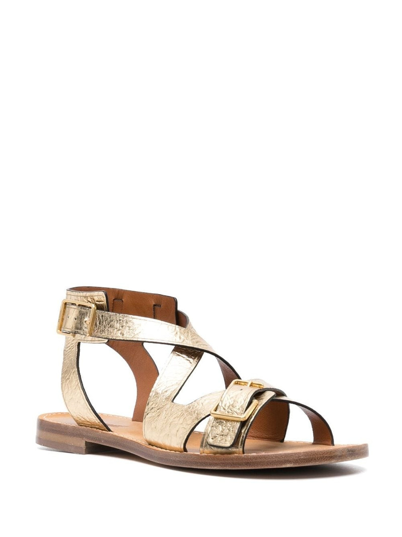 Zadig & Voltaire Cecilia Caprese crinkled-finish sandals outlook