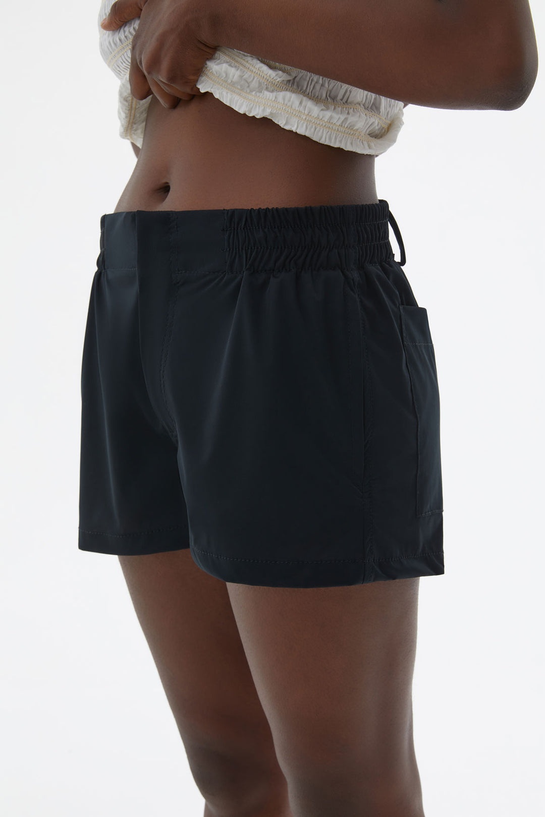 LIGHT TECH BLACK MINI SHORTS - 5