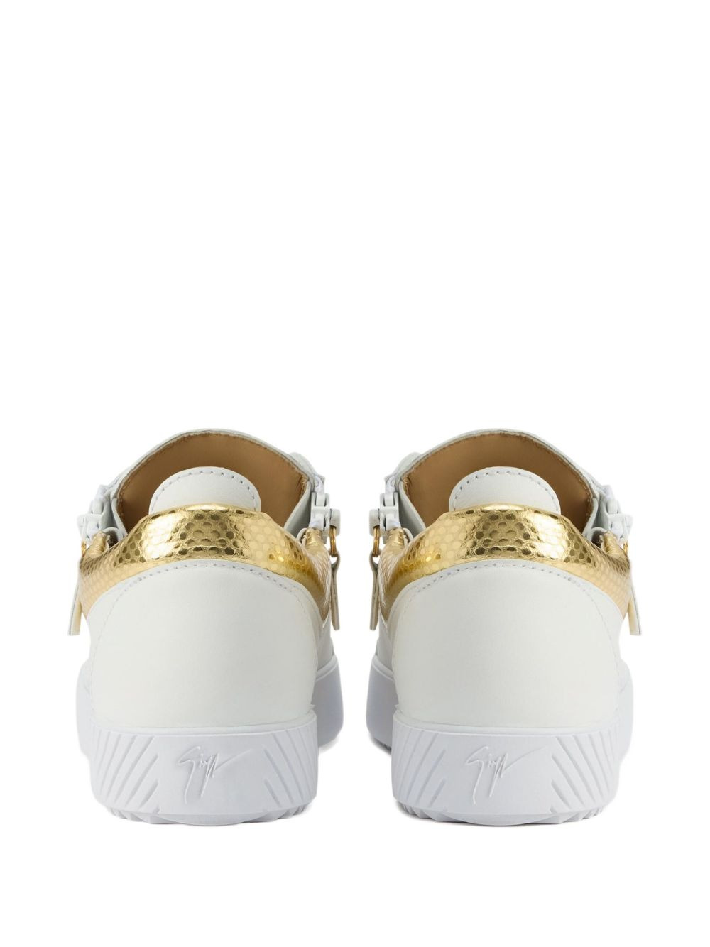 Gail snakeskin-panel zip-detail sneakers - 3