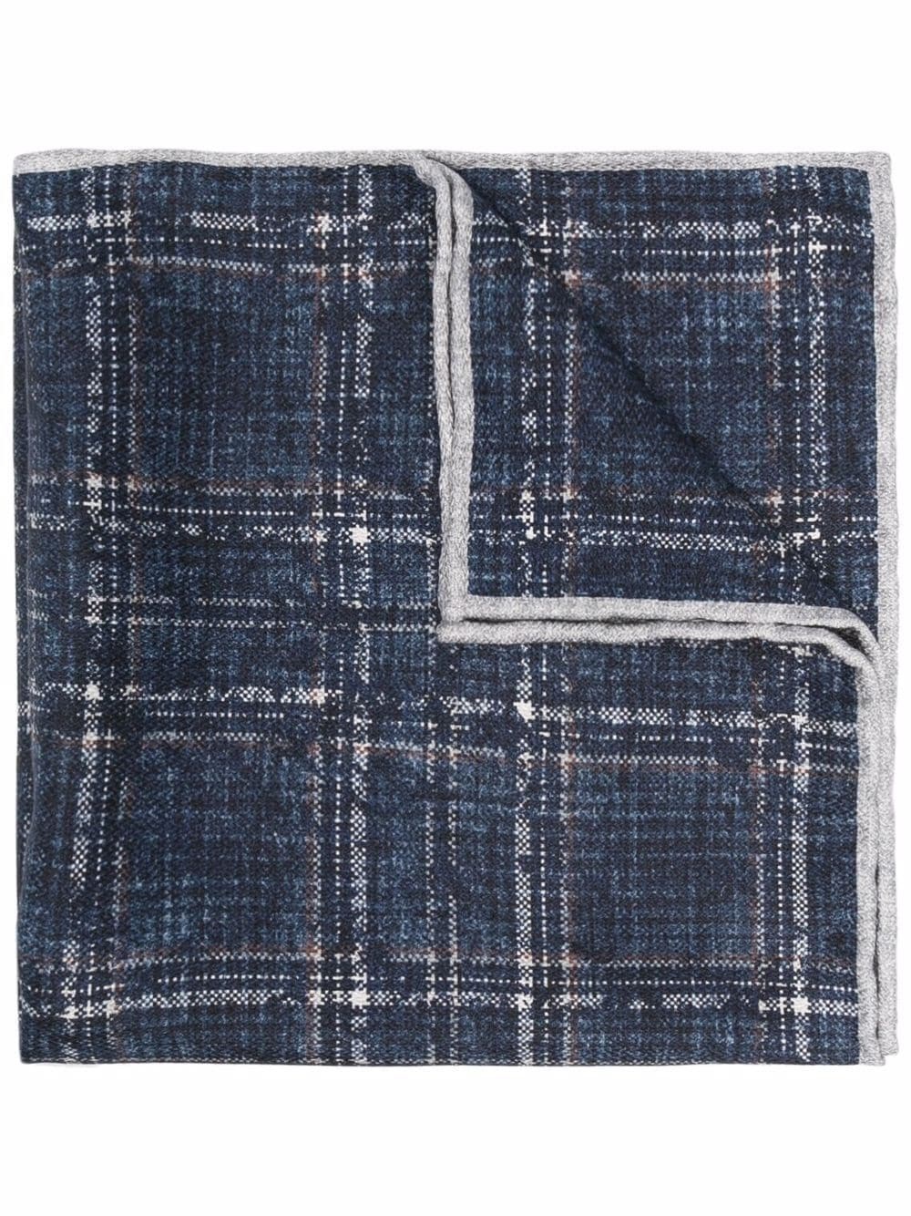 checked silk pocket square - 1