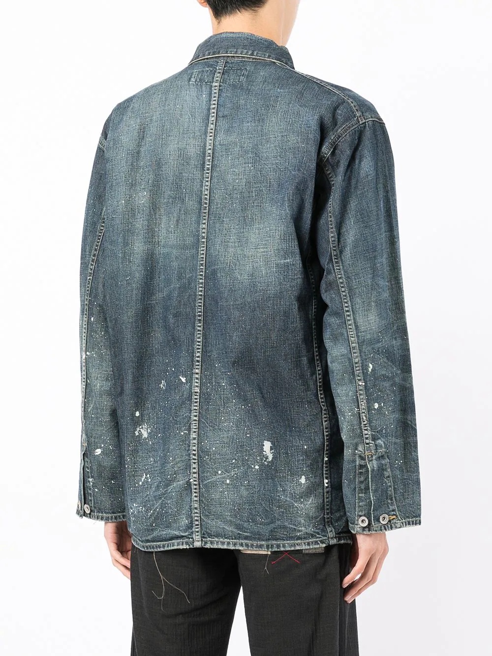 distressed denim jacket - 4