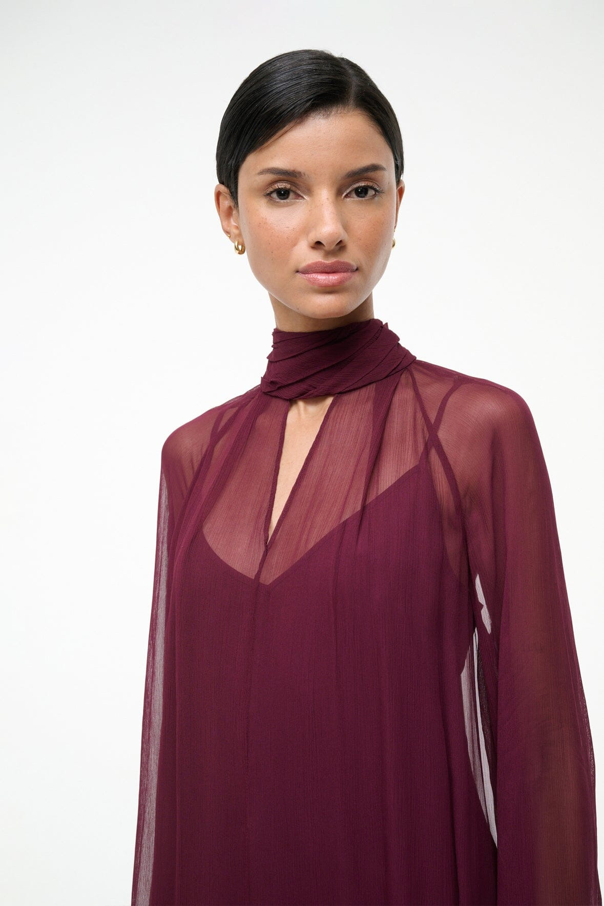 STAUD ESTHER MINI DRESS SYRAH - 7