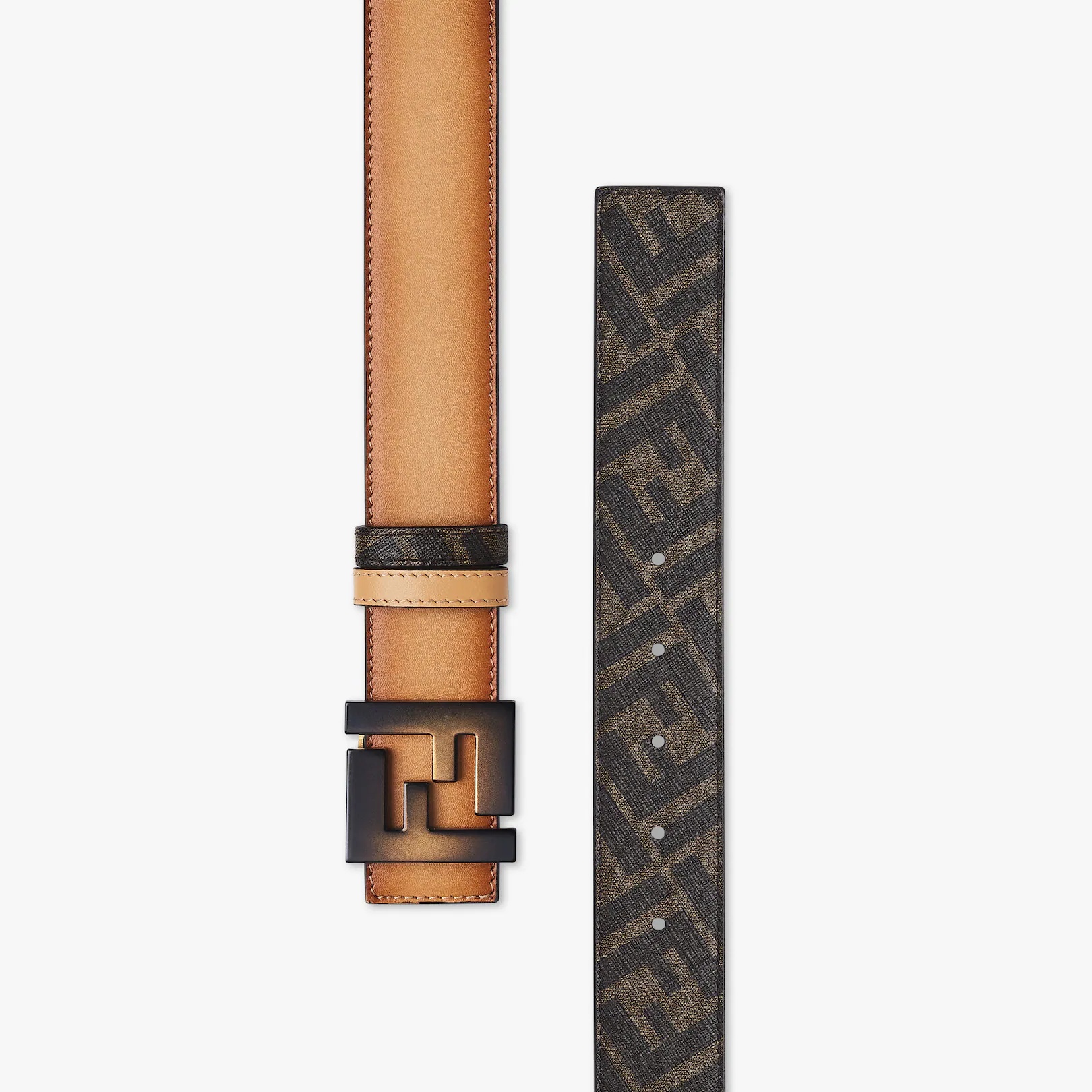 Beige leather belt - 2