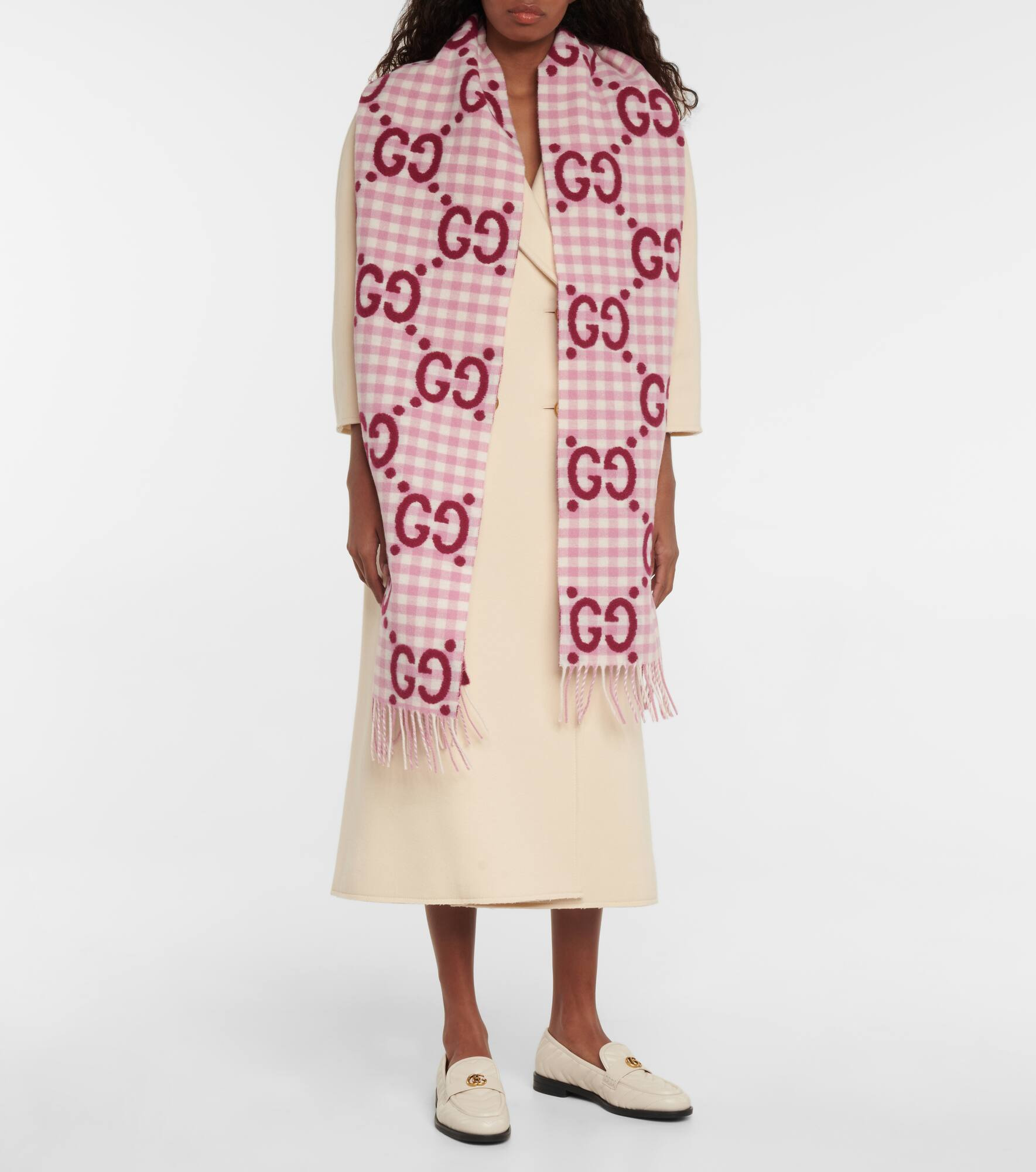 GG wool jacquard scarf - 2