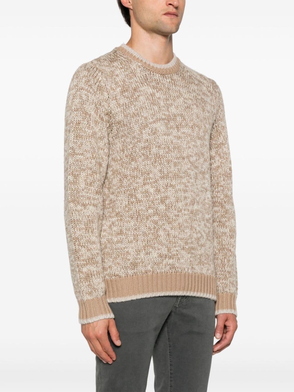 marl-knit sweater - 3