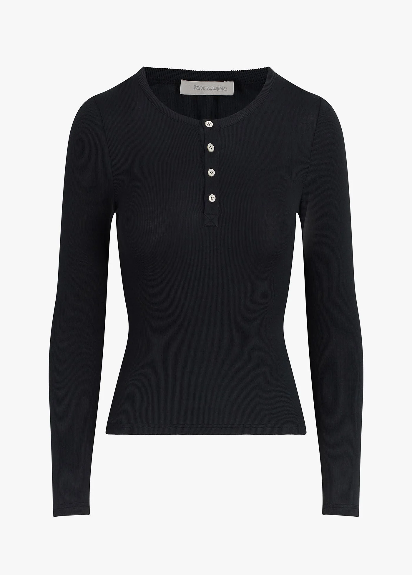 THE HENLEY RIBBED LONG SLEEVE - 1