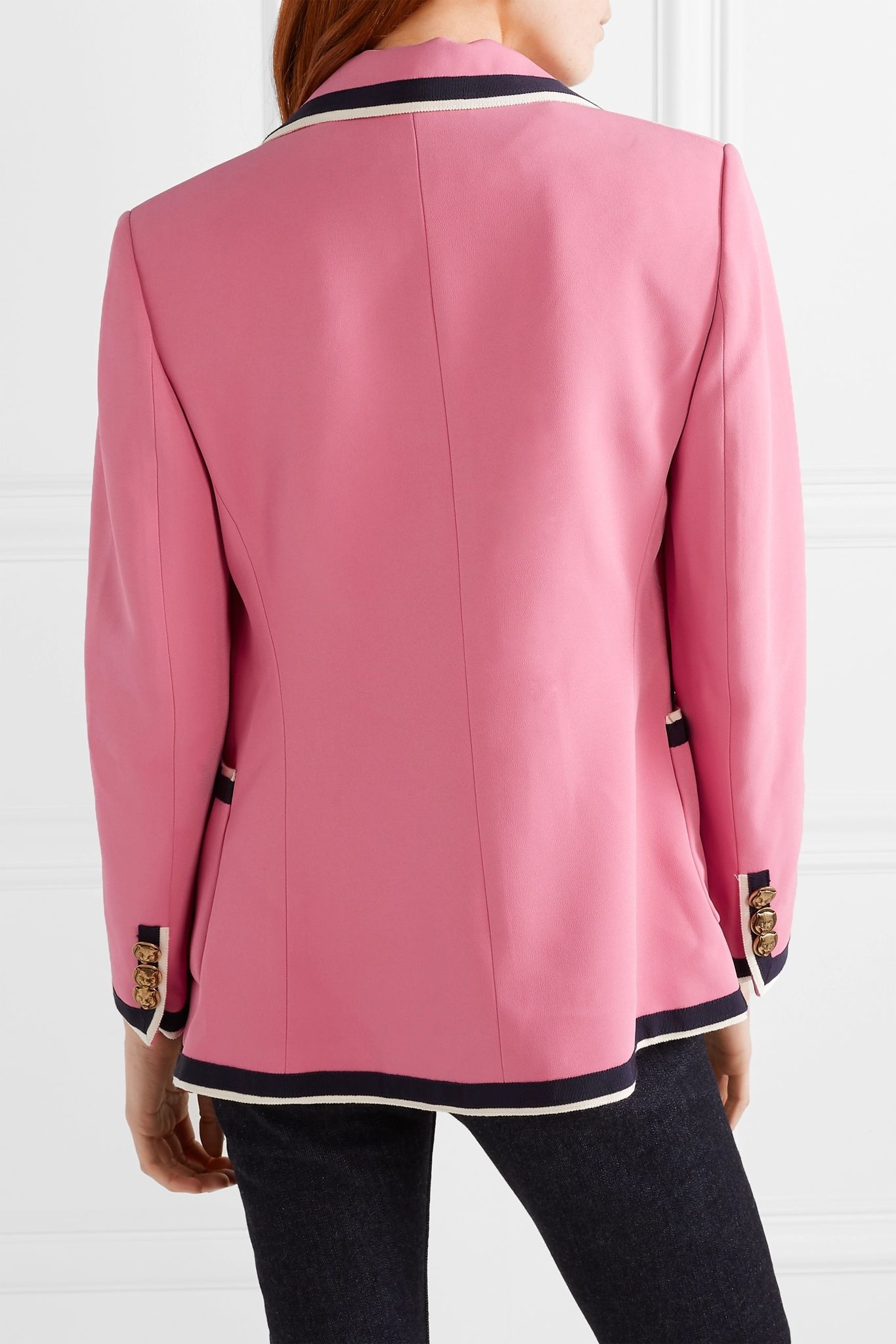 Grosgrain-trimmed cady blazer - 4