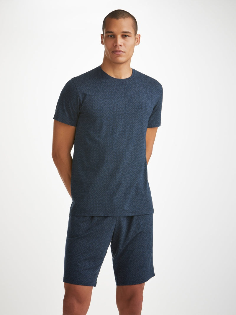 Men's Lounge Shorts London 12 Micro Modal Navy 3