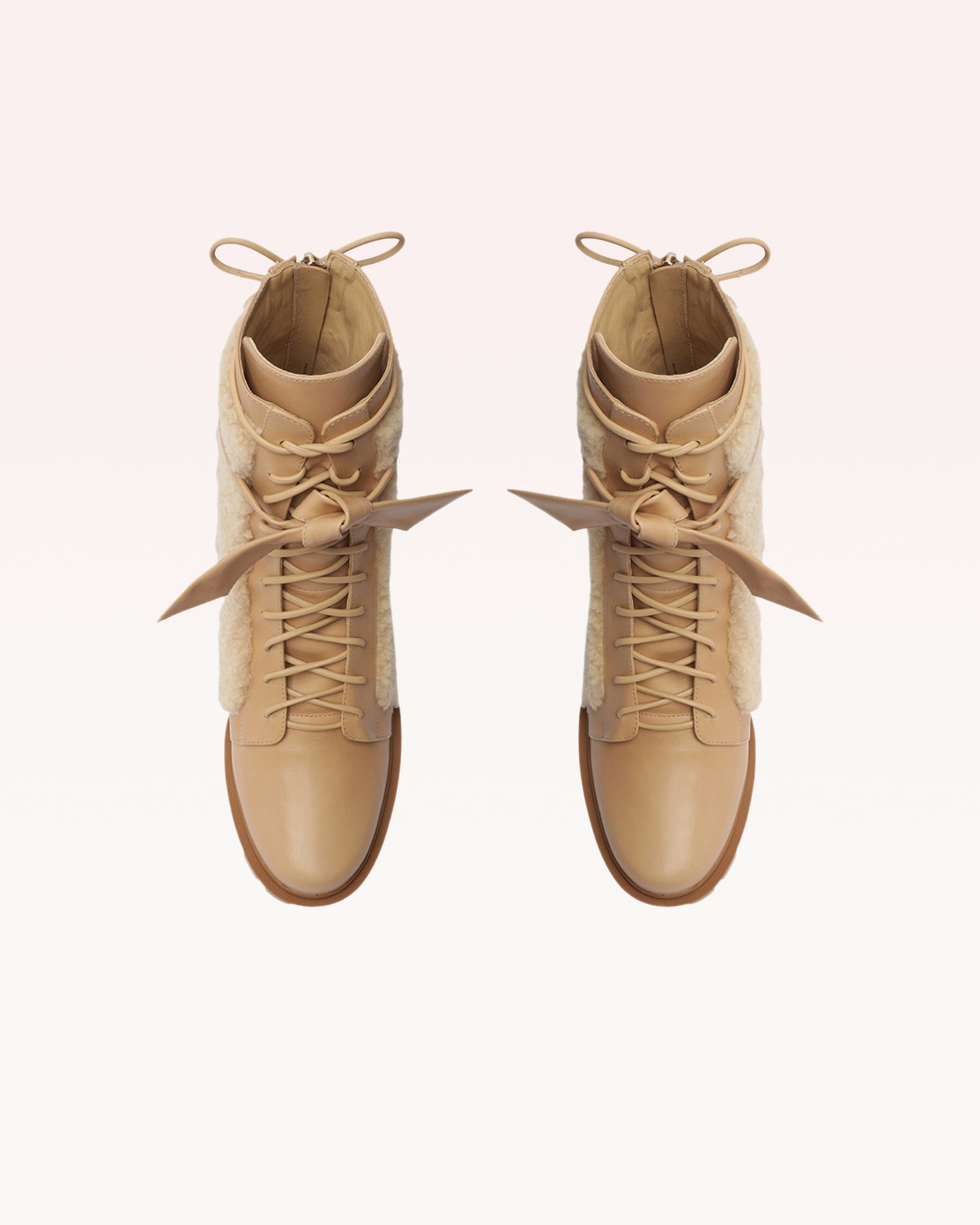 SHEARLING CLARITA COMBAT BOOTIE 65 BEIGE - 3