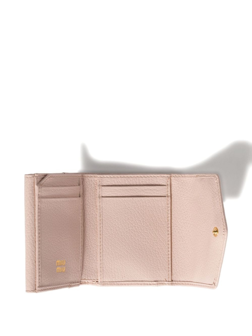 logo-plaque leather wallet - 4