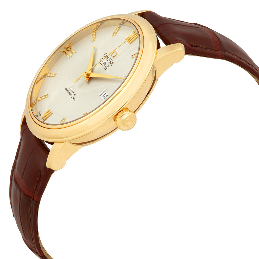 Omega De Ville Co-Axial  Automatic Silver Dial Brown Leather Men's Watch 42453402052001 - 3