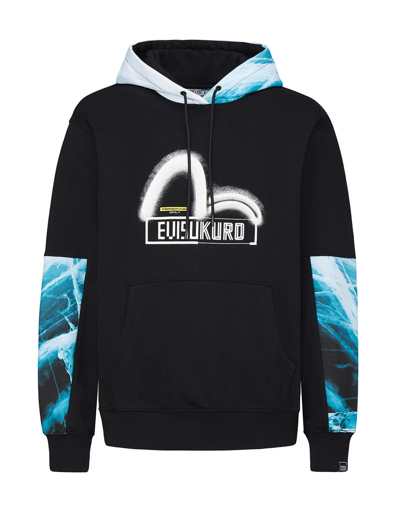 Glacier Print Panel Hoodie 7