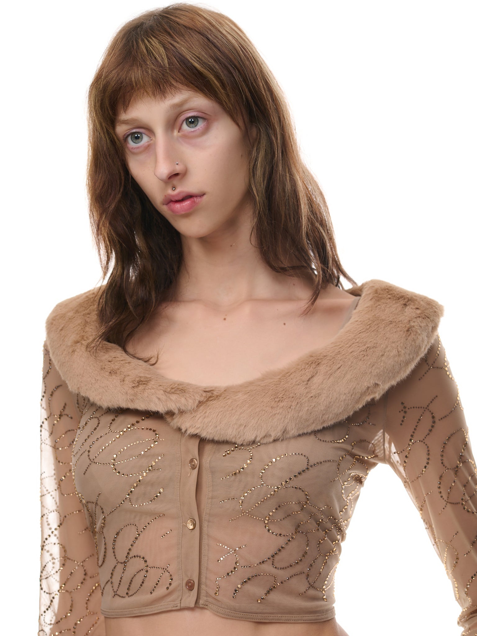Eco-Mink Fur Cardigan - 3