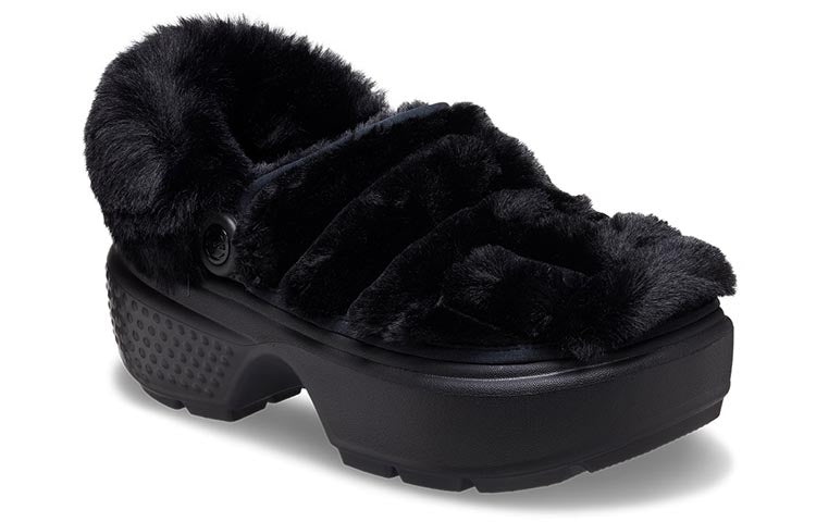 (WMNS) Crocs Stomp Quilted Clogs 'Black' 208938-001 - 4
