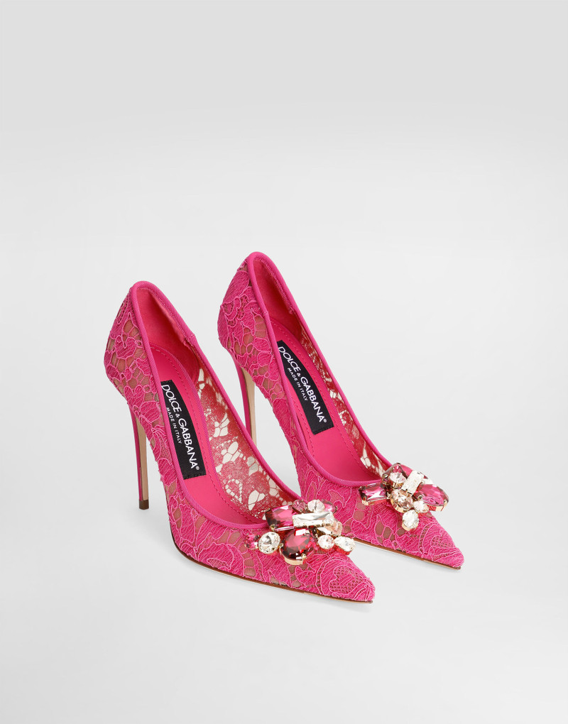 Rainbow lace pumps in lurex lace 2