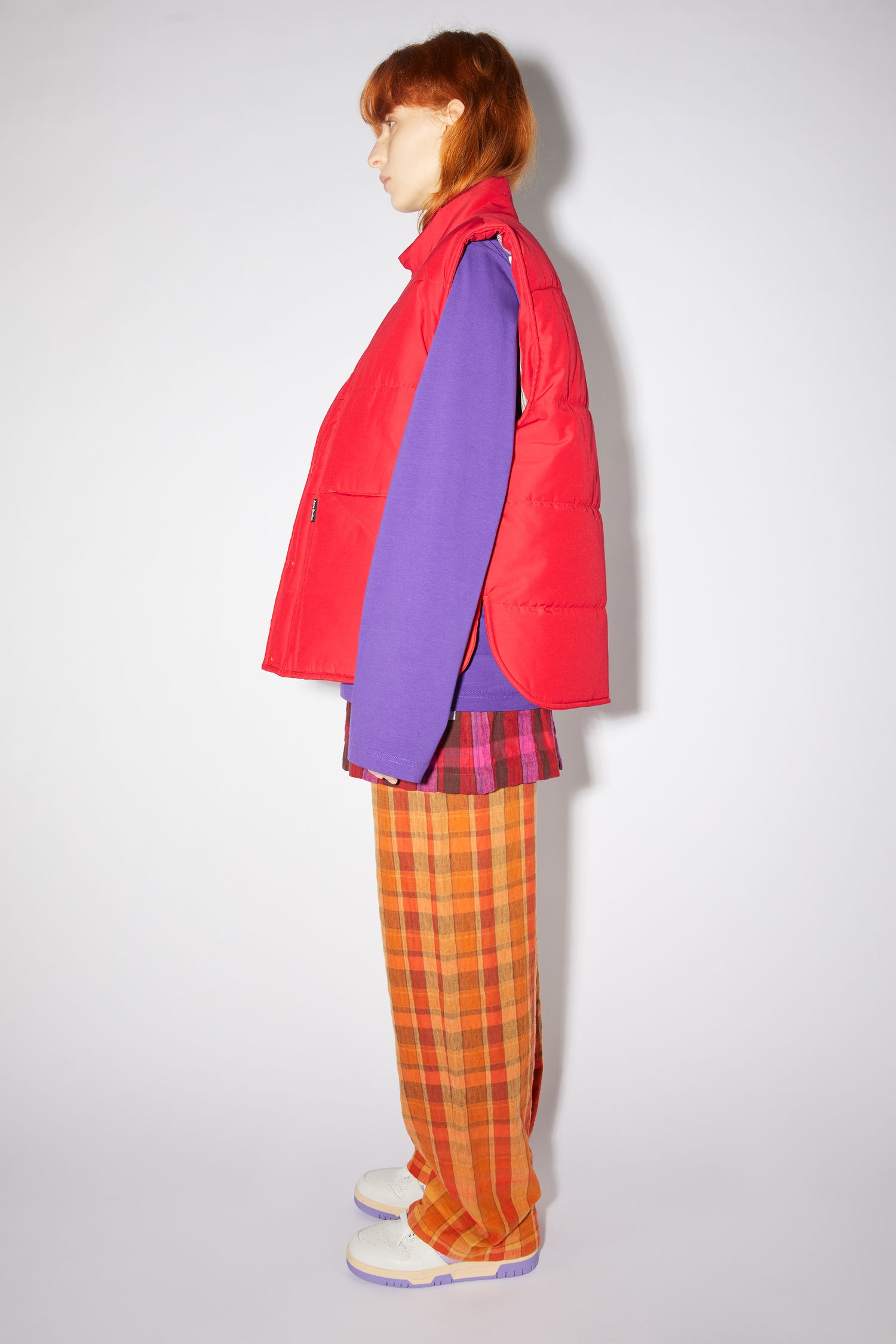 Padded vest - Bright Red - 4