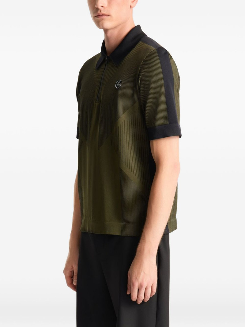zip-neck short-sleeve polo shirt 4