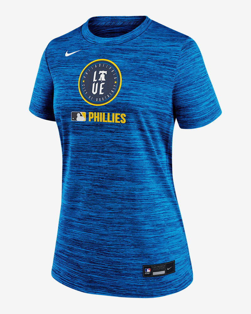 Philadelphia Phillies Authentic Collection City Connect Velocity Women's Nike Dri-FIT MLB T-Shirt 1