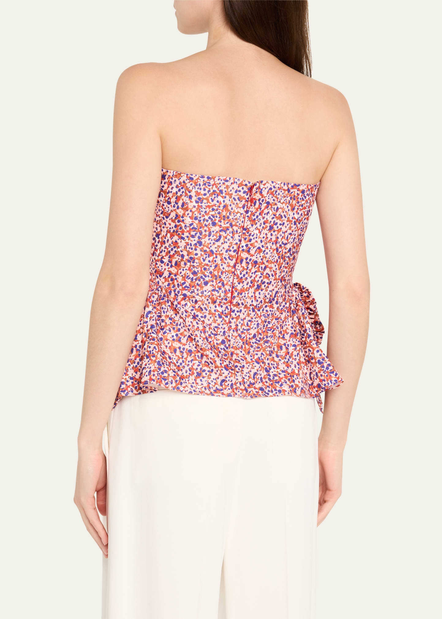 Tasha Dots Twill Peplum Top - 3
