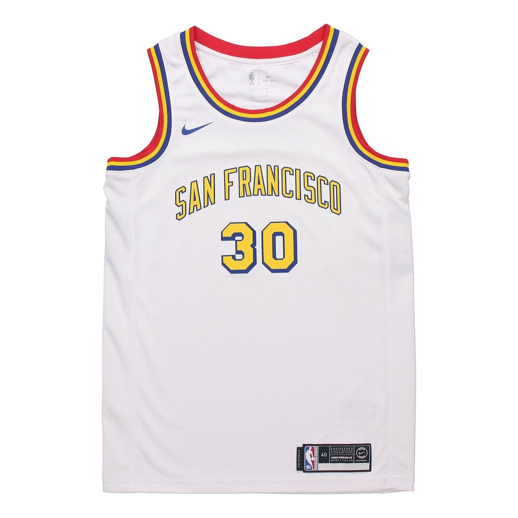 Nike NBA Retro limited Jersey SW Fan Edition Golden State Warriors Curry 30 White BQ8108-103 - 1