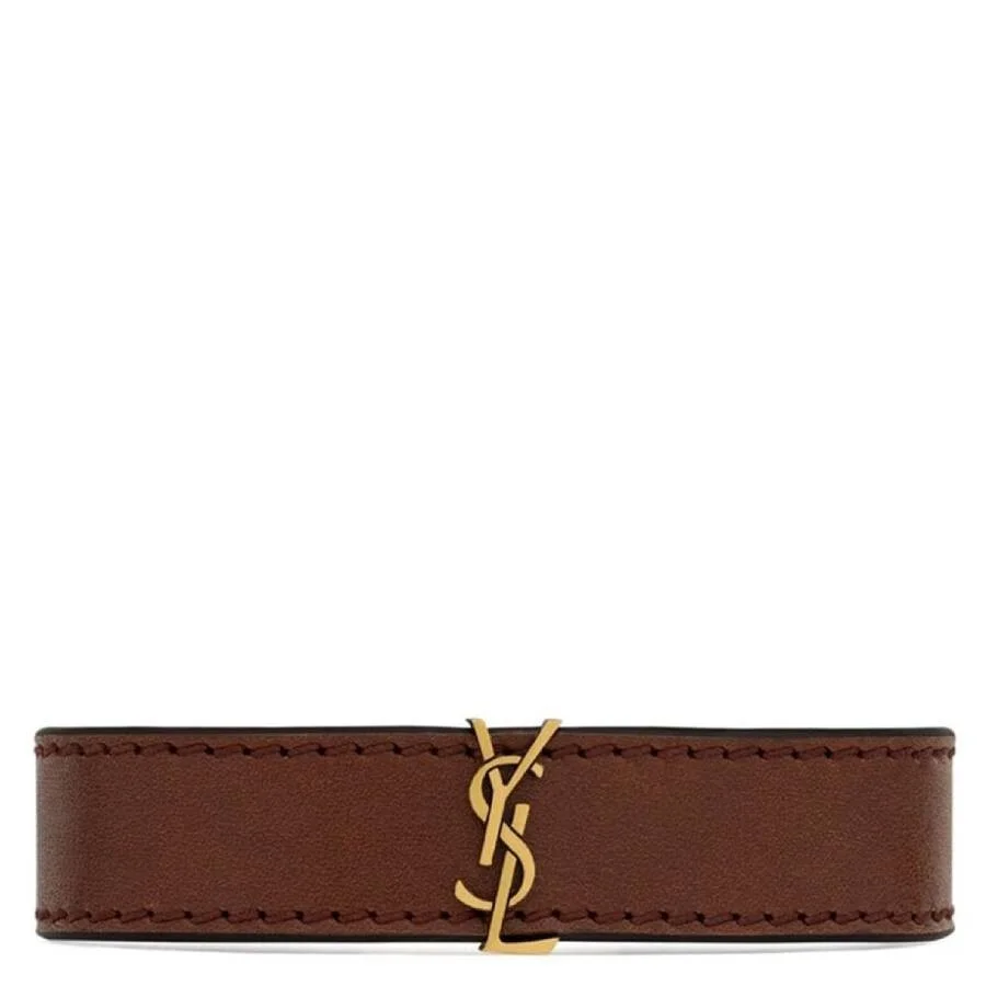 Saint Laurent Cassandre Logo Leather Bracelet - 1