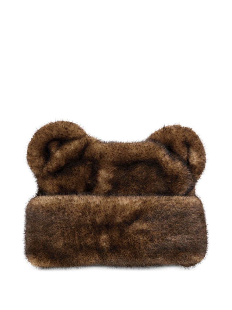 Marc Jacobs bear-ear faux-fur hat outlook