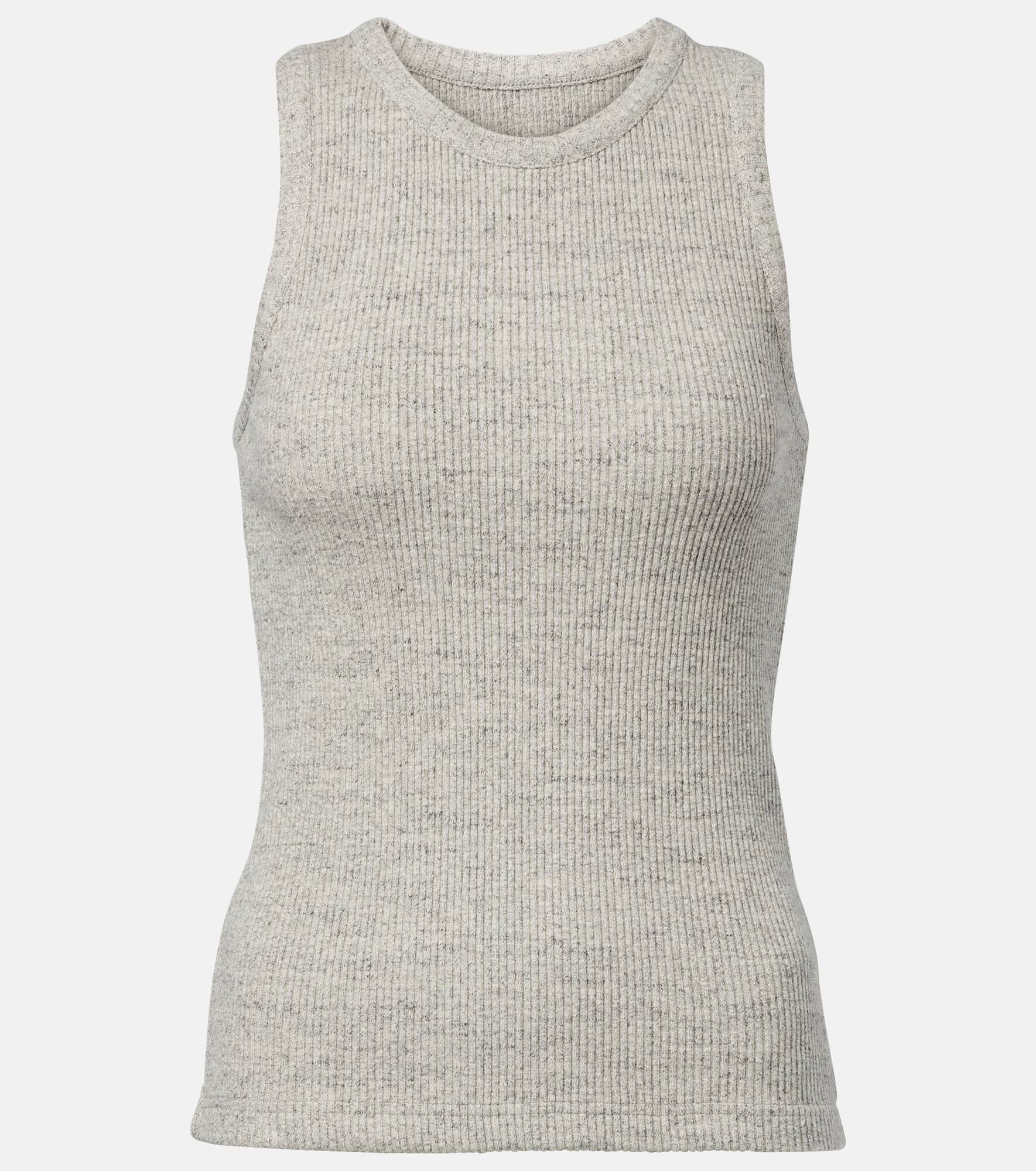 Ribbed-knit cotton tank top - 1