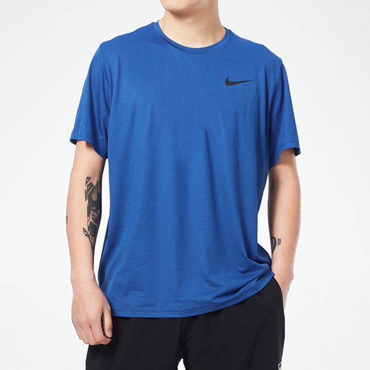 Nike Casual Loose Running Sports Round Neck Short Sleeve Blue CZ1182-492 - 3