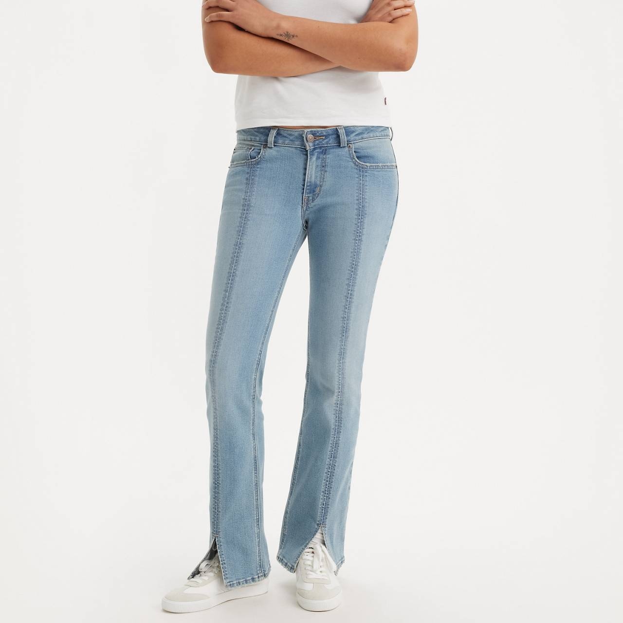 SEAMED SUPERLOW BOOTCUT WOMEN'S JEANS - 6