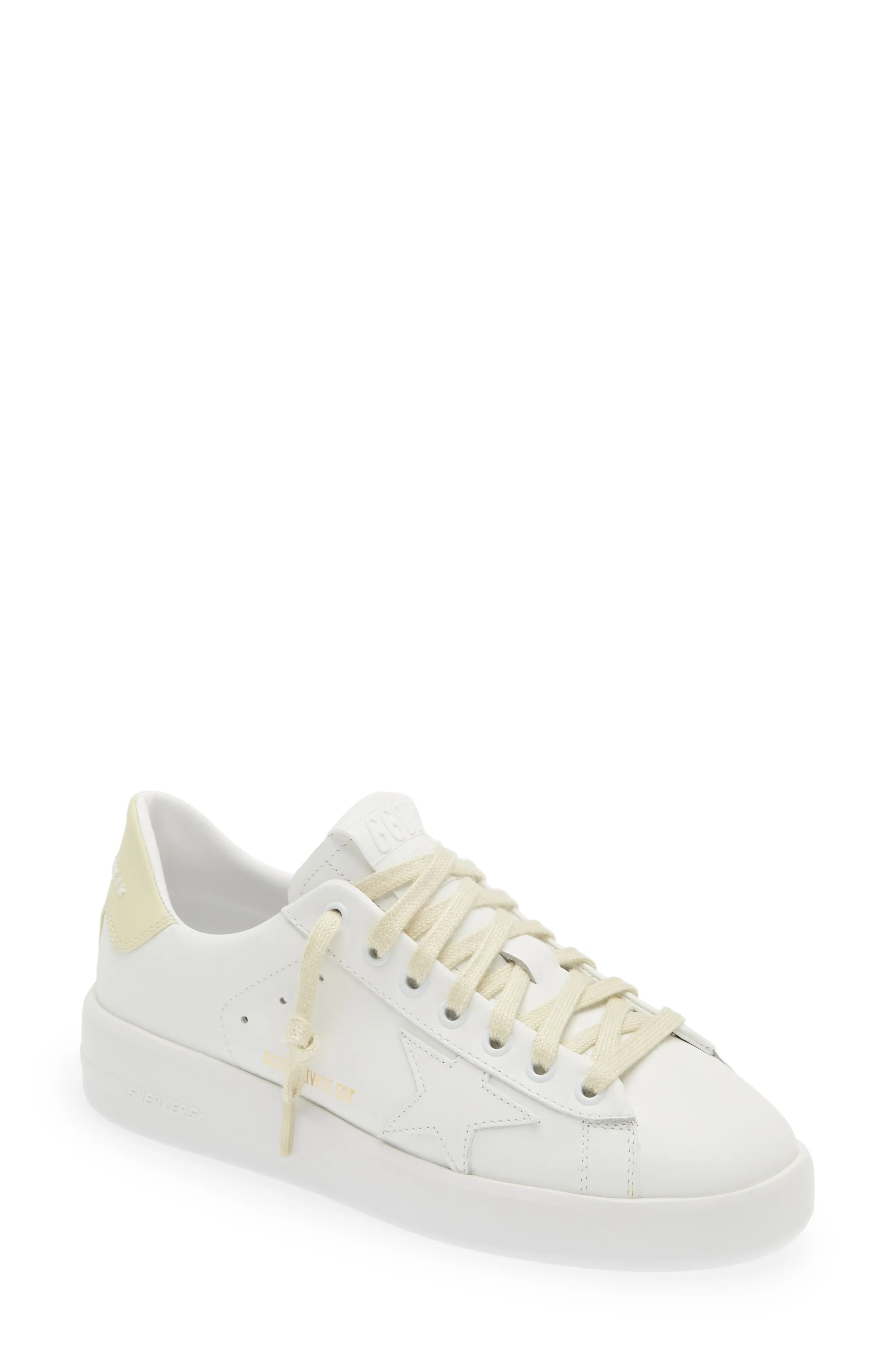 Purestar Low Top Sneaker in White/Yellow - 1