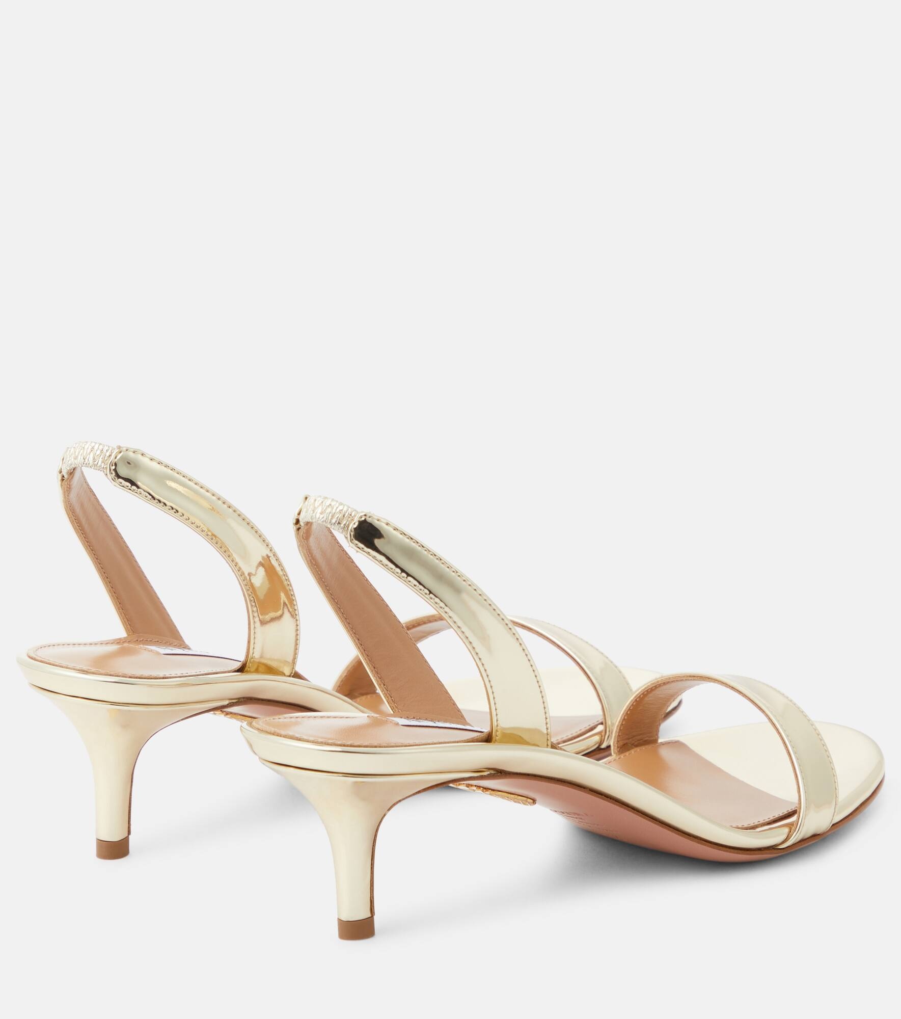 So Nude 50 mirrored faux leather sandals - 2