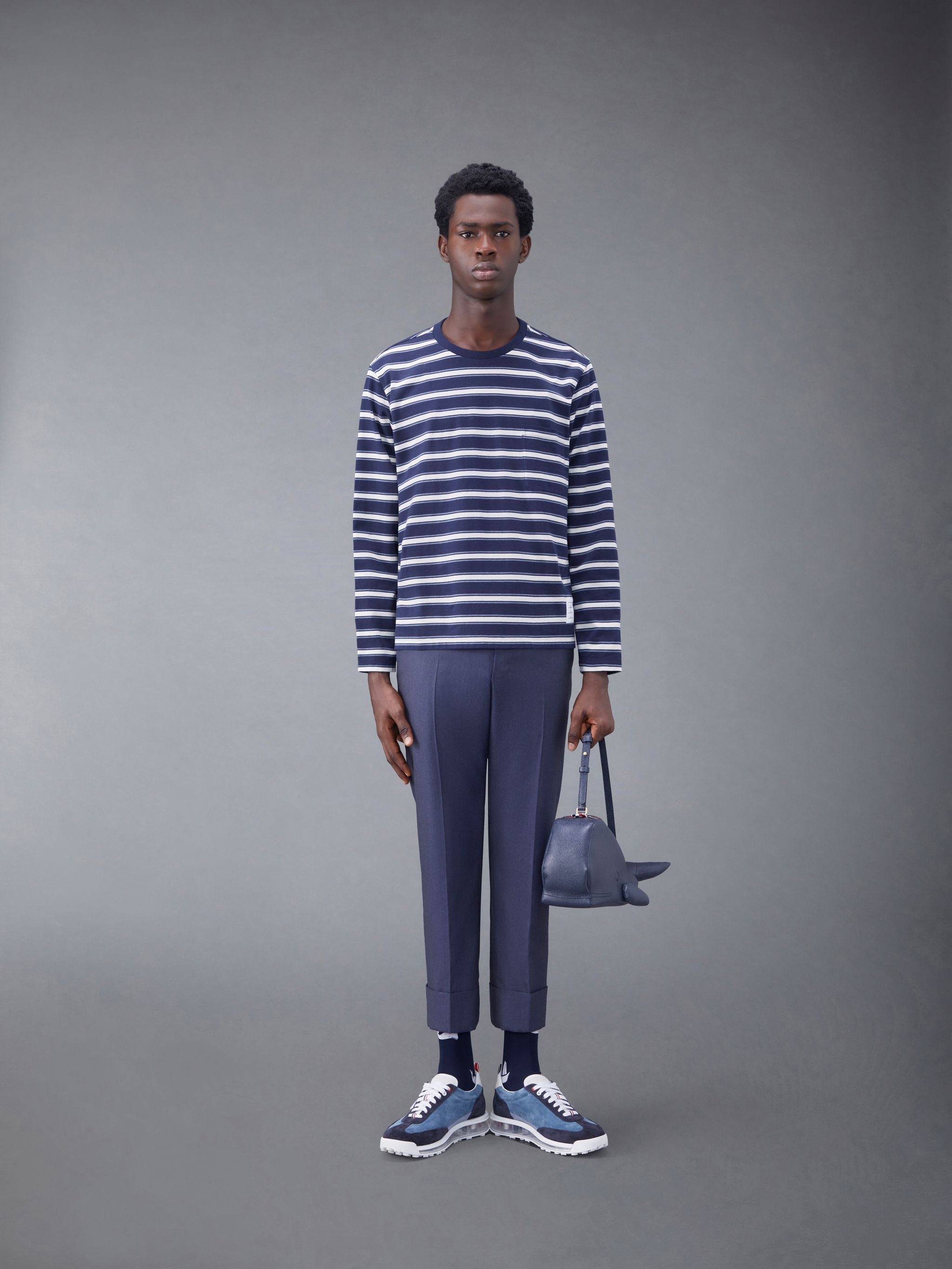 Stripe Jersey Oversized Long Sleeve Tee - 3