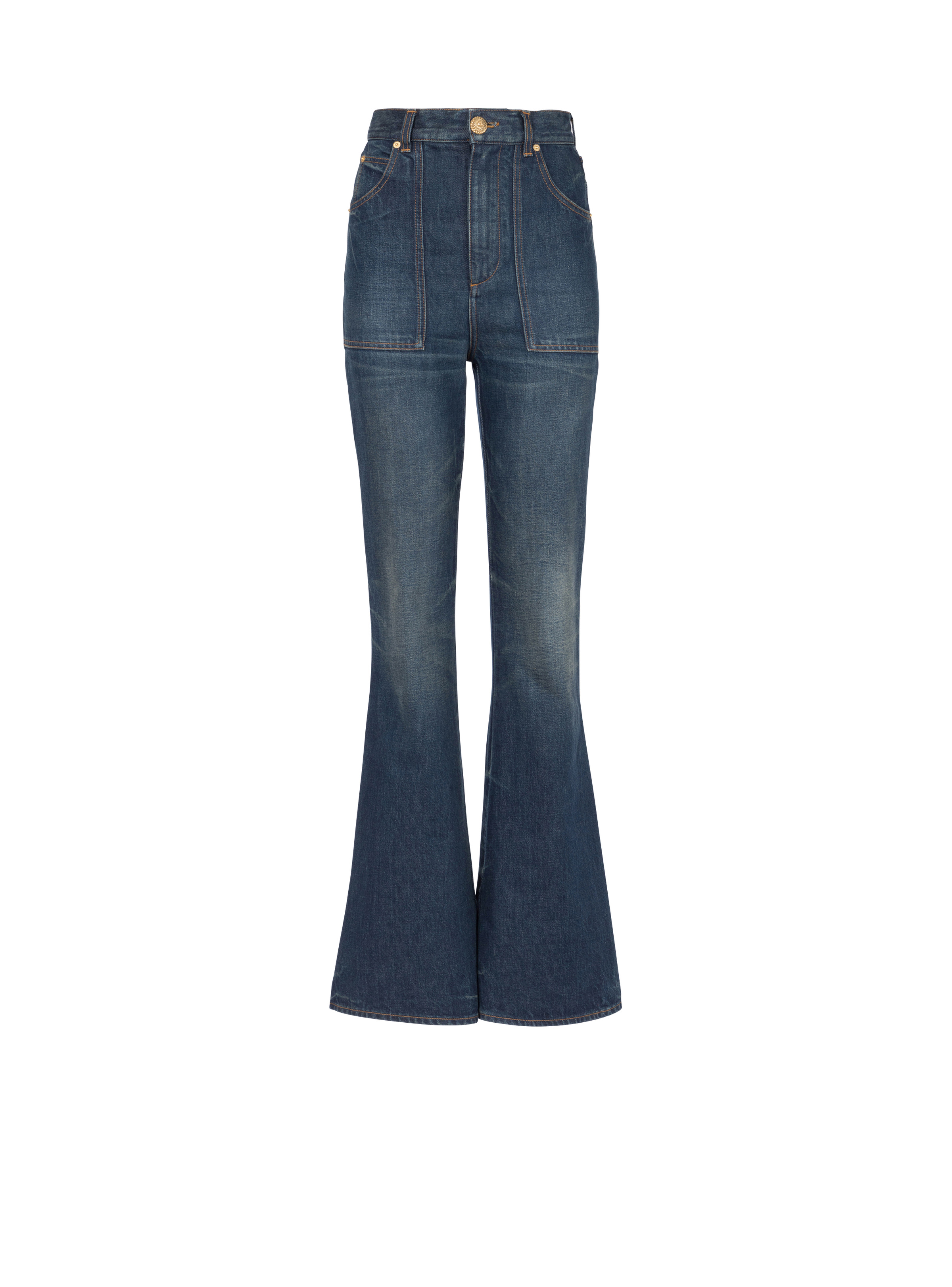 Vintage flared denim jeans - 1