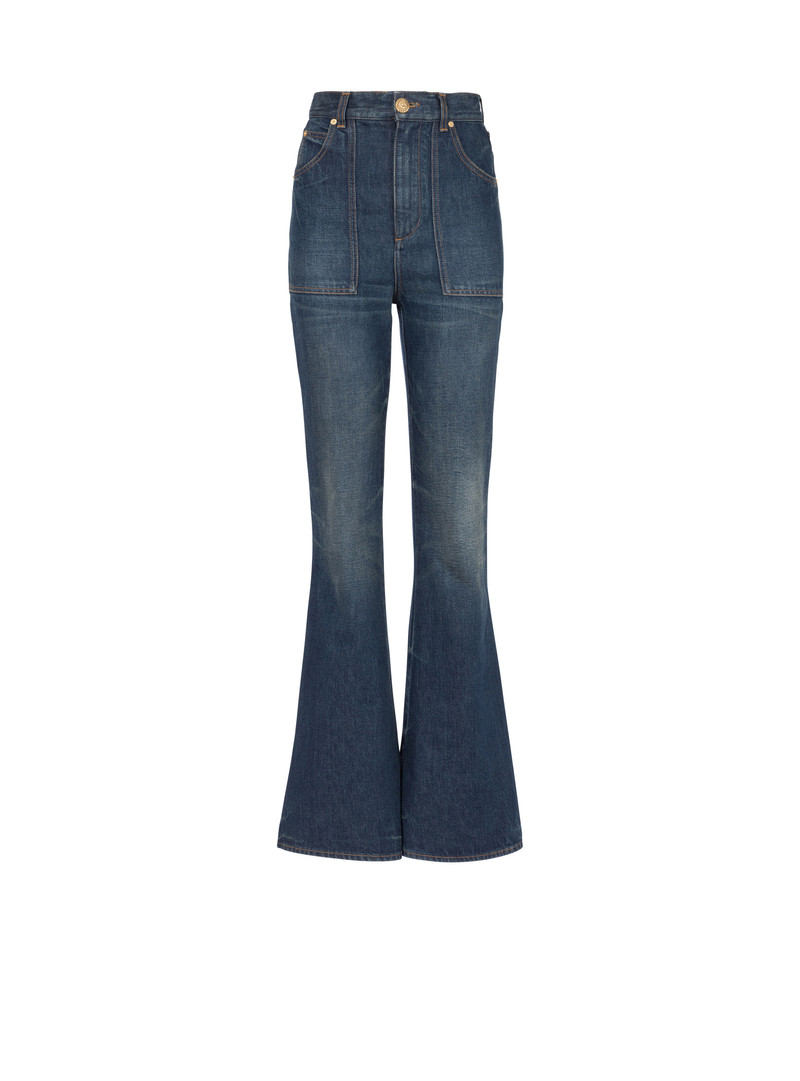 빈티지 flared denim 청바지 - 1