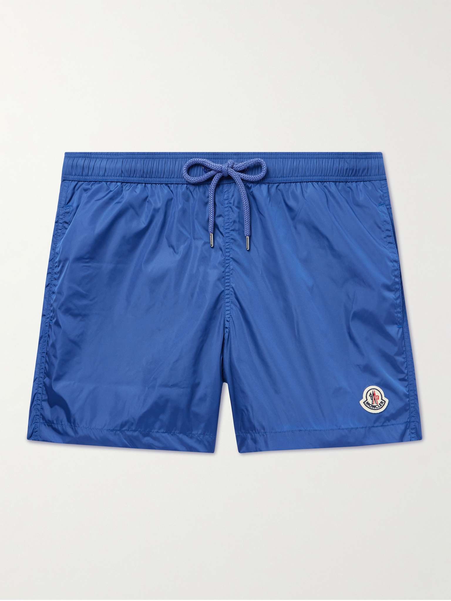 Straight-Leg Mid-Length Logo-Appliquéd Swim Shorts - 1